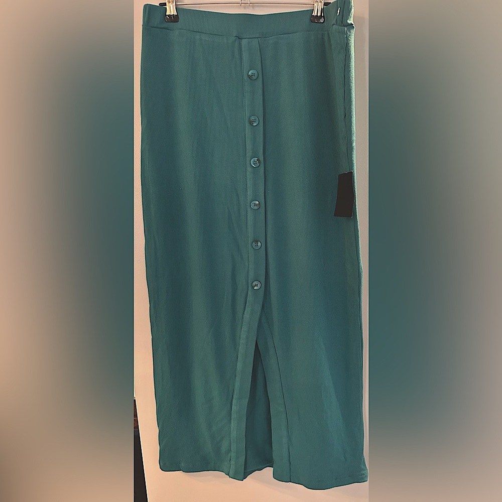 Lulu's Teal Midi Skirt
